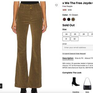 We The Free Green Corduroy Pants